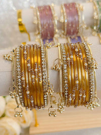 New! Glass Kashmiri Bangle set