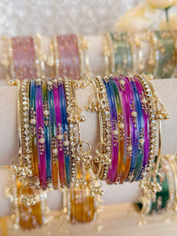New! Glass Kashmiri Bangle set