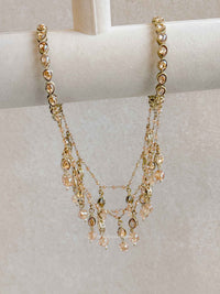 Connected Golden Droplet Bangle
