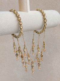 Connected Golden Droplet Bangle
