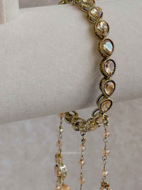 Connected Golden Droplet Bangle