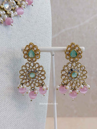 Pink & Mint Bridal Jewellery Set