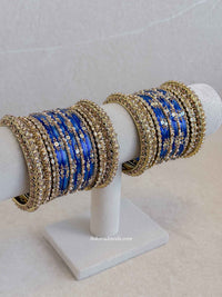 Royal Blue Glass Bangle set