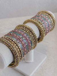 Pastel Glass Bangle set