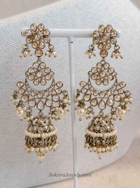 Tina Jhumka Earrings - Golden