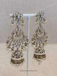 Tina Jhumka Earrings - Clear