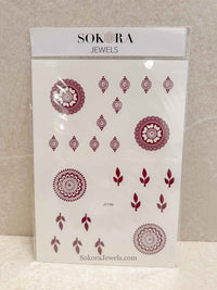 Henna/ Mendhi Temporary Tattoo: Small Mandala (Both Hands)