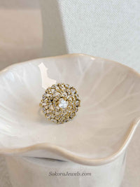 Antique Gold & Diamante Ring