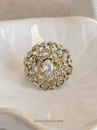 Antique Gold & Diamante Ring