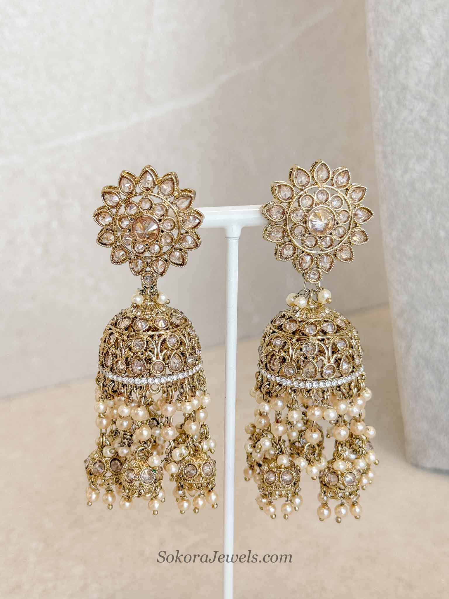 Tasselled Jhumka Charm Earrings