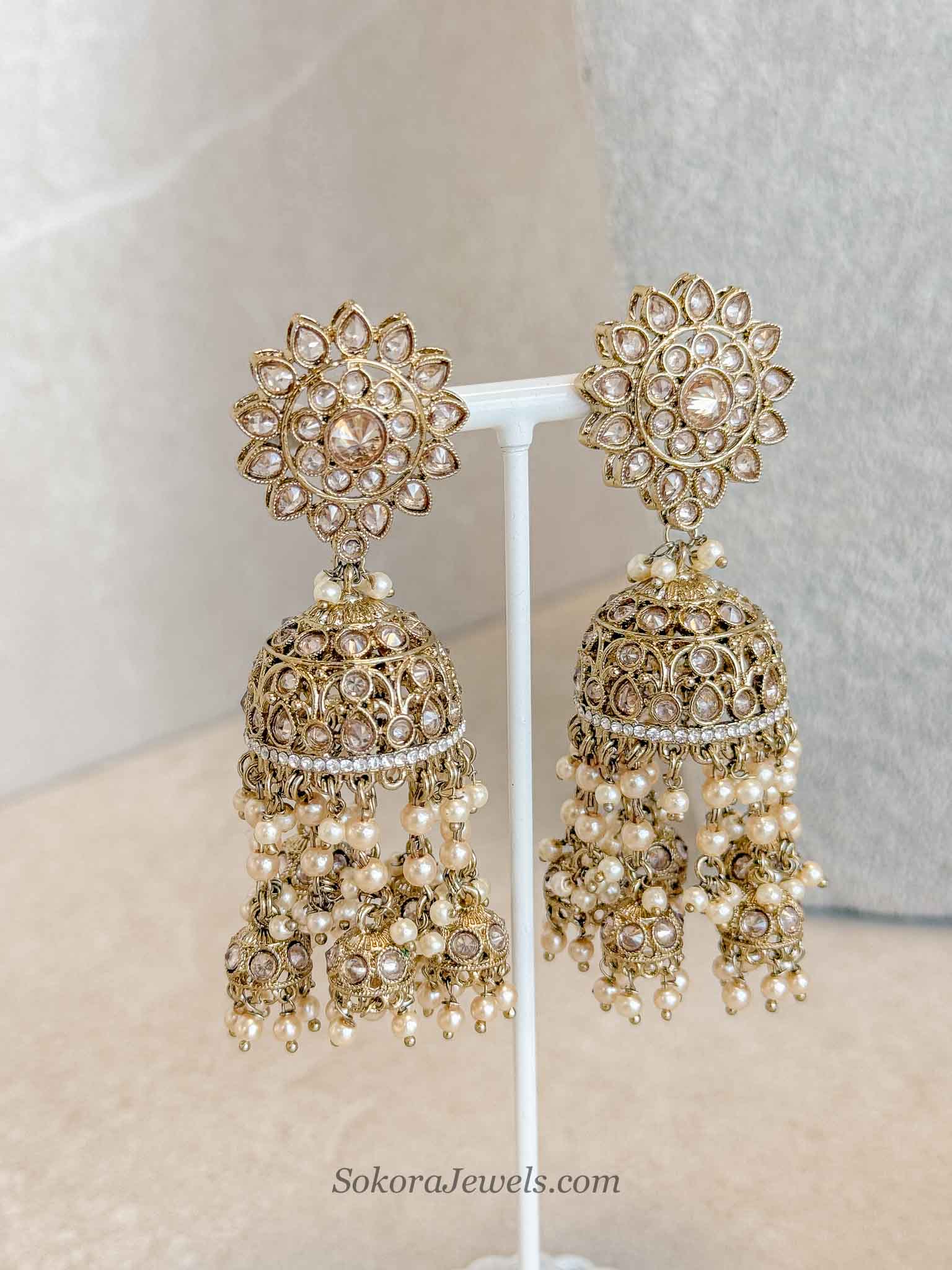 Tasselled Jhumka Charm Earrings