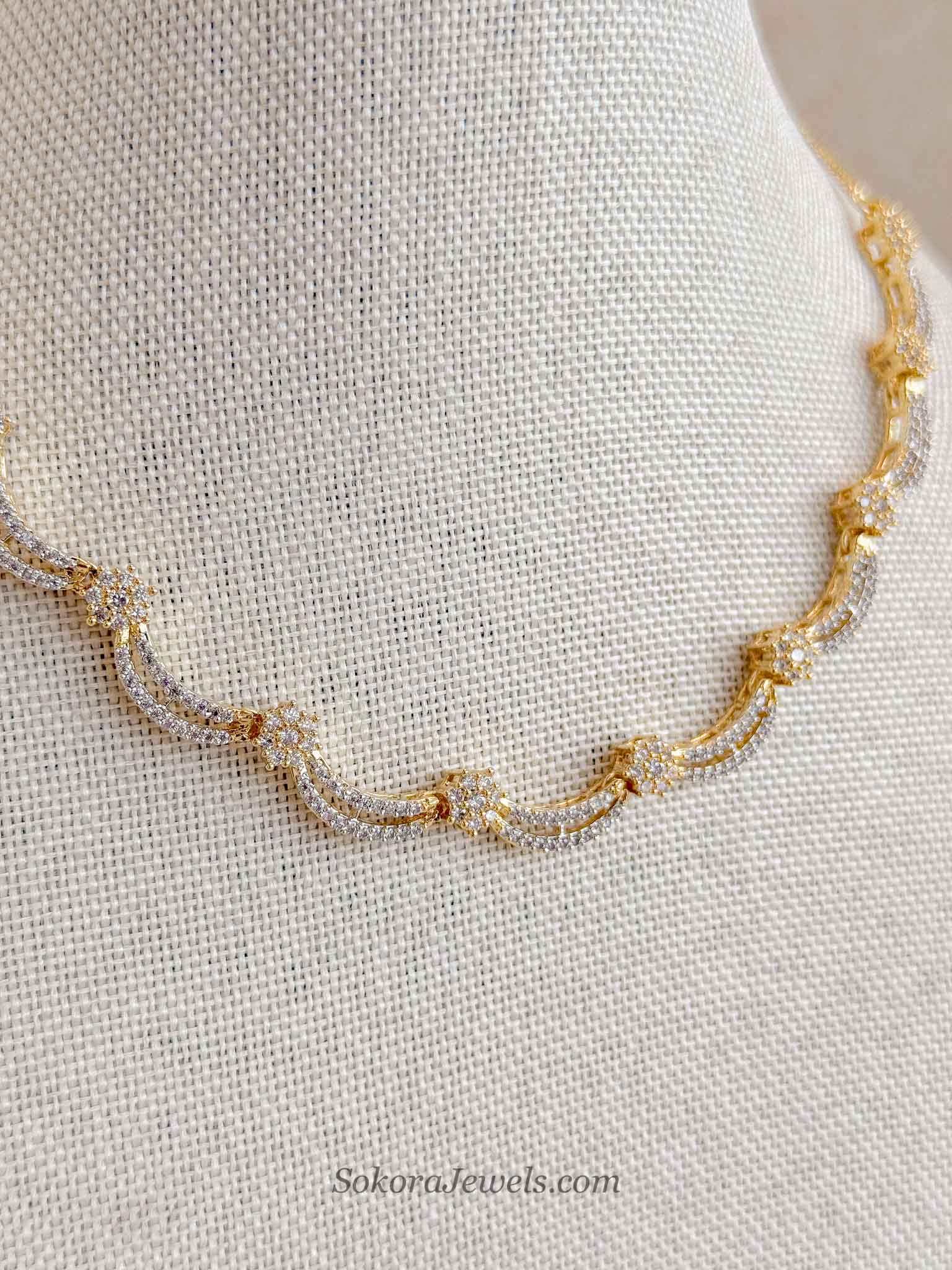Floral Gold & Diamante Set