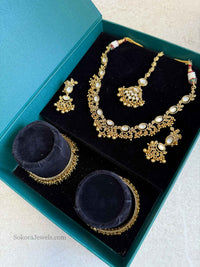 Kundan Necklace & Kada Bangle Box set