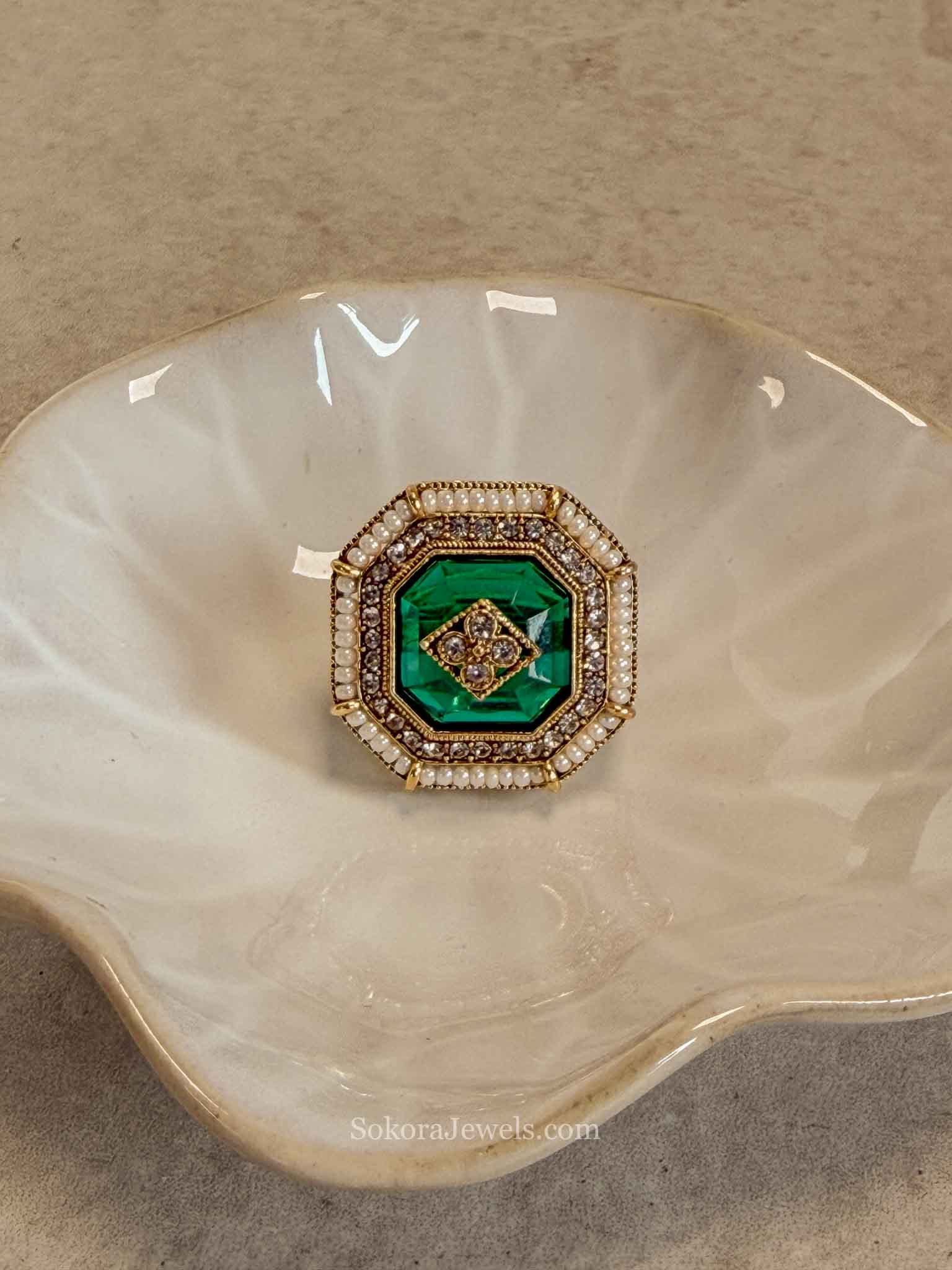 Srishti Square Gem Ring - 9 Colors