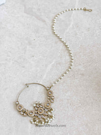 Bridal Golden Zircon Nath (Non-Pierced)