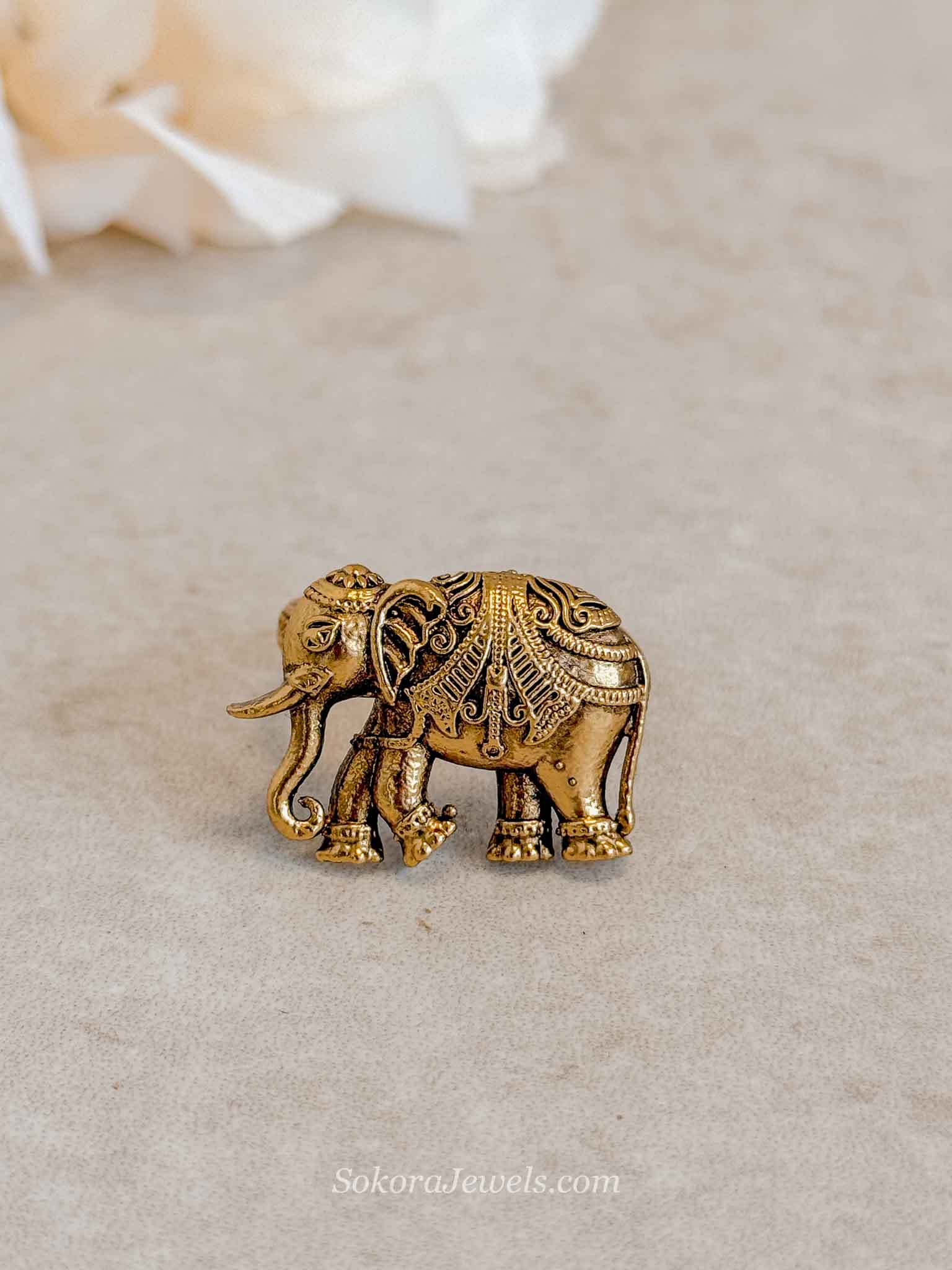 Elephant Motif Ring