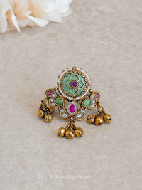 Peacock Detail Kundan Ring