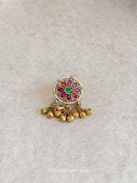Ruby & Green Kundan Ring