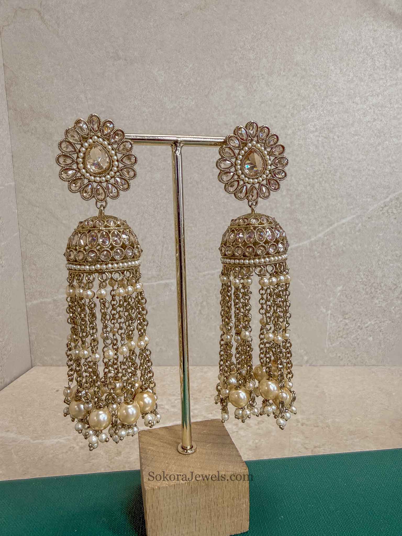 Tasselled Jhumka Earrings
