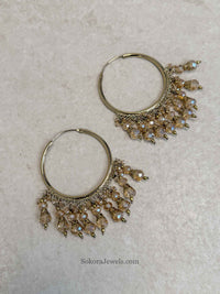 Bineesh Colourful Bead Hoops