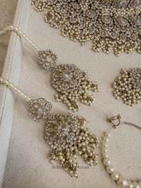 Asha Pearl Zircon Bridal Jewellery Set