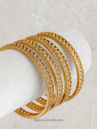 Intricate Gold Kada Bangles