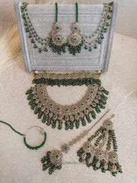 Asha Green Zircon Bridal Jewellery Set