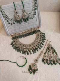 Asha Green Zircon Bridal Jewellery Set