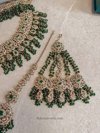 Asha Green Zircon Bridal Jewellery Set