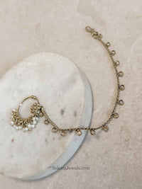 Medium Floral Zircon Bridal Nose Ring