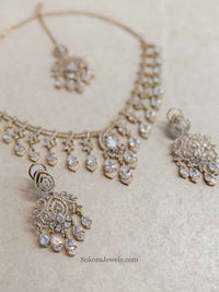 Katrina Bridal American Diamond Set – Antique Gold Base