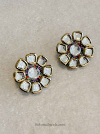 Kundan Floral Earring Tops