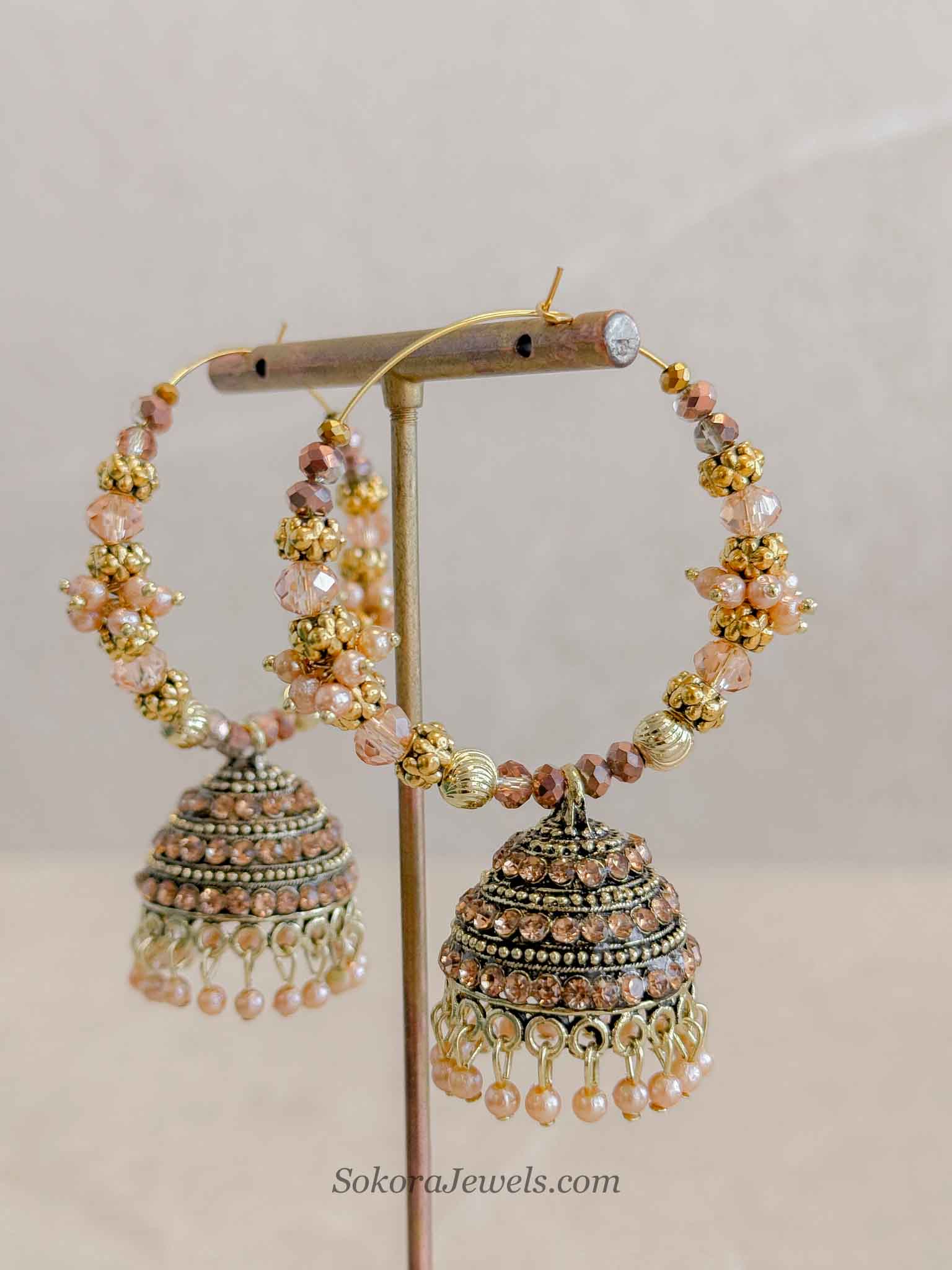 Mocha Jhumka Hoops