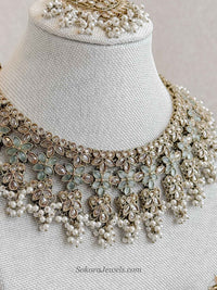 Jazbeen Necklace Set - Mint