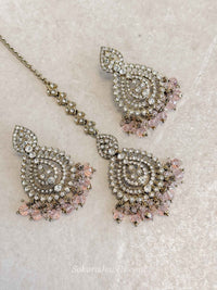 Shetal Antique Gold Earring & Tikka sets