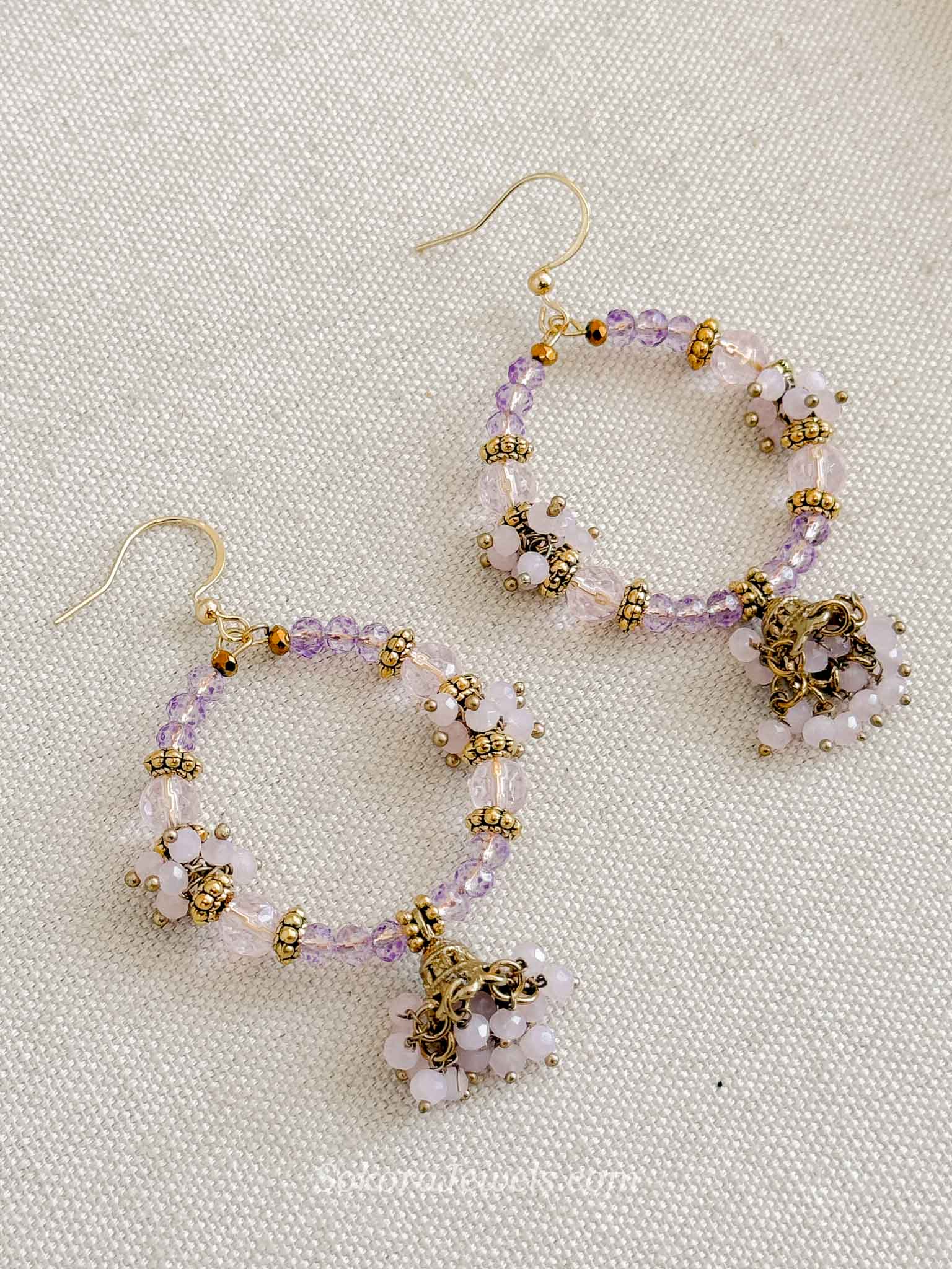 Lilac Hoop Earrings