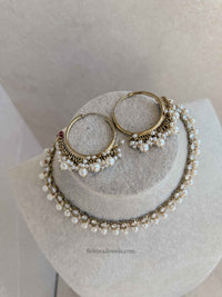Small Necklace & Hoop set