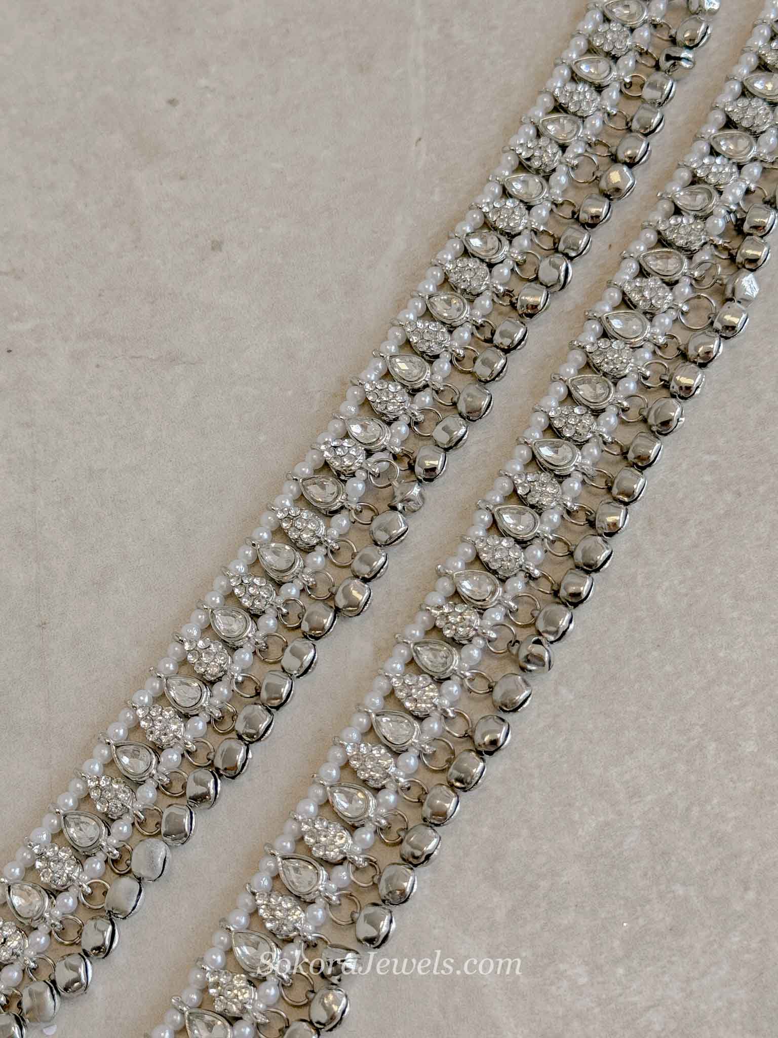 Pair of Silver Ghungroo Anklets – Bridal Payal