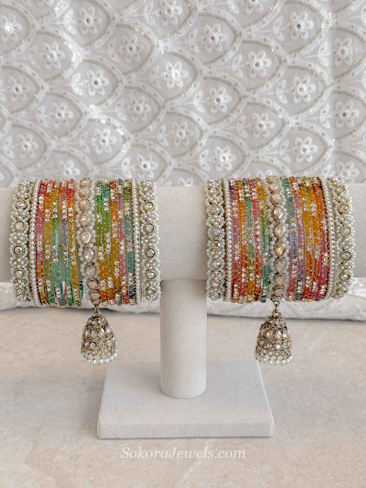 Mendhi Bridal Glass Multicolour Bangle set