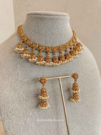 Nura Jhumka Detail Necklace set