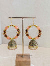 Chocolate Orange Jhumka Hoops