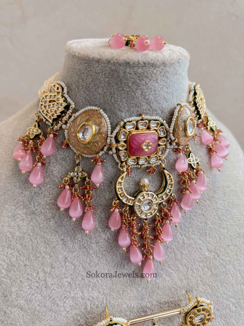 Heritage Statement Style Kundan Choker Set