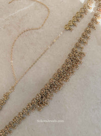Floral Golden Crystal Beaded Waist chain