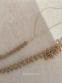 Floral Golden Crystal Beaded Waist chain