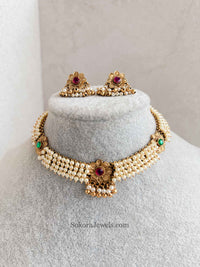 Floral Pearl & Gold set