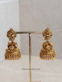 Peacock Jhumka Earrings