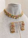 Ruby & Green Small Kundan set