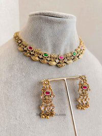 Ruby & Green Small Kundan set