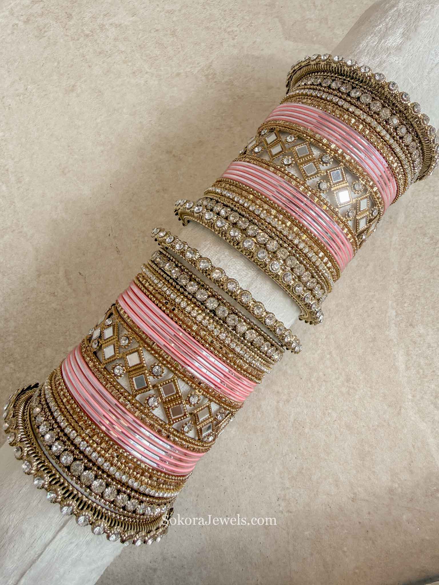 NEW Mirror Detail Bangles Set - 4 Colour Options