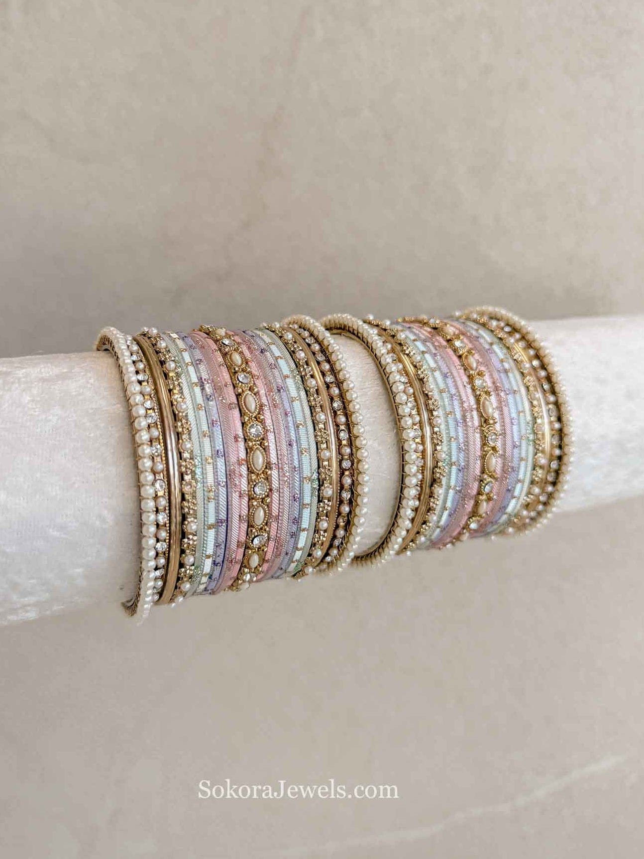 Pastel Posy Bangle Set